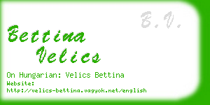 bettina velics business card
